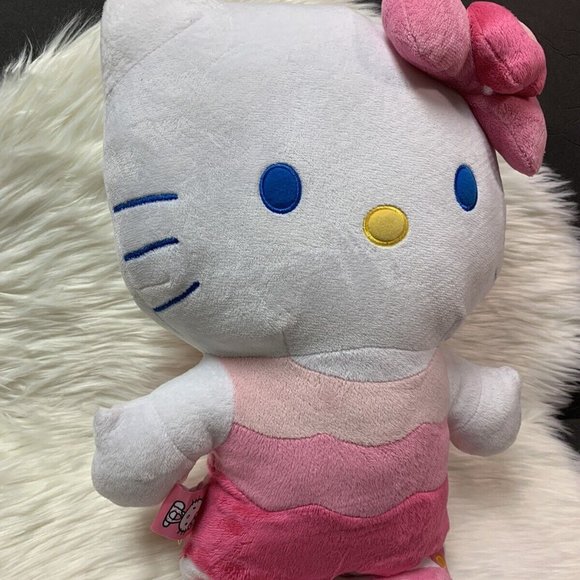 Hello Kitty Large Big Soft Pillow Plush Pink Dress & Bow 16" - Picture 3 of 7
